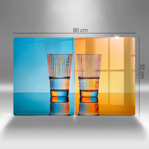 Glass worktop saver Two glasses of water