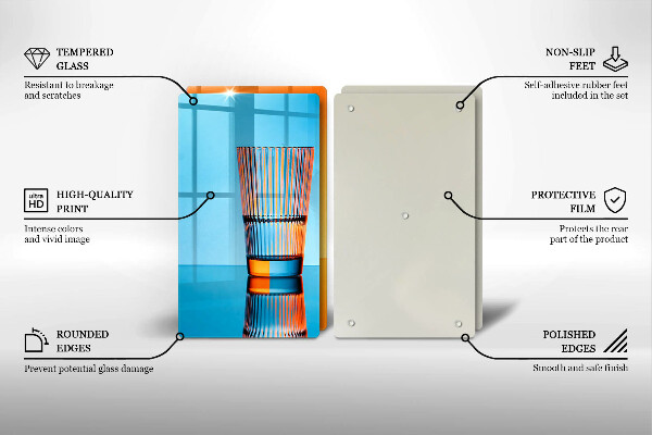 Glass worktop saver Two glasses of water