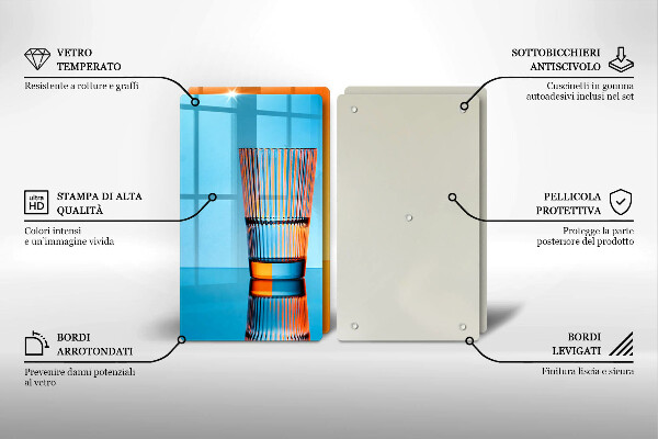 Glass worktop saver Two glasses of water