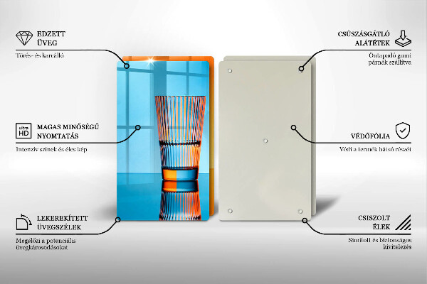 Glass worktop saver Two glasses of water