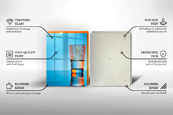 Glass worktop saver Two glasses of water