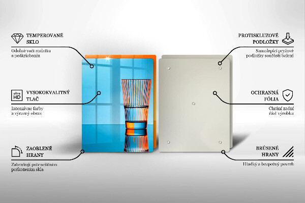 Glass worktop saver Two glasses of water