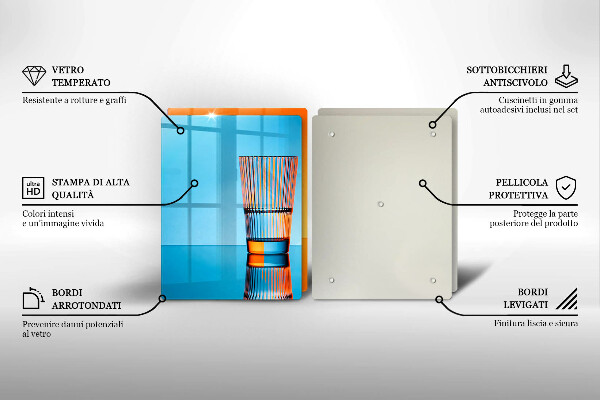Glass worktop saver Two glasses of water