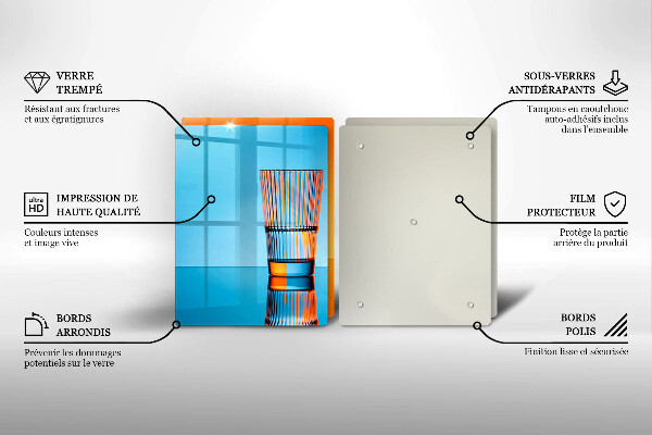 Glass worktop saver Two glasses of water