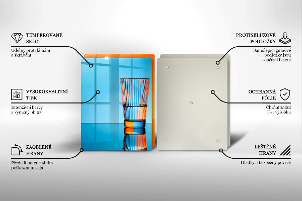 Glass worktop saver Two glasses of water