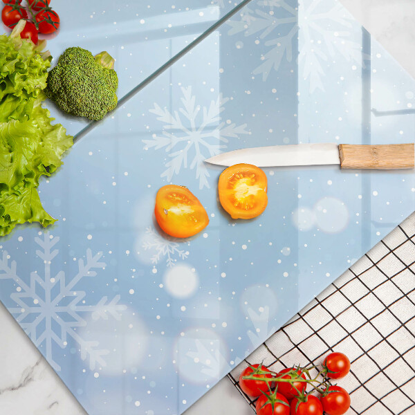 Glass worktop saver Winter texture