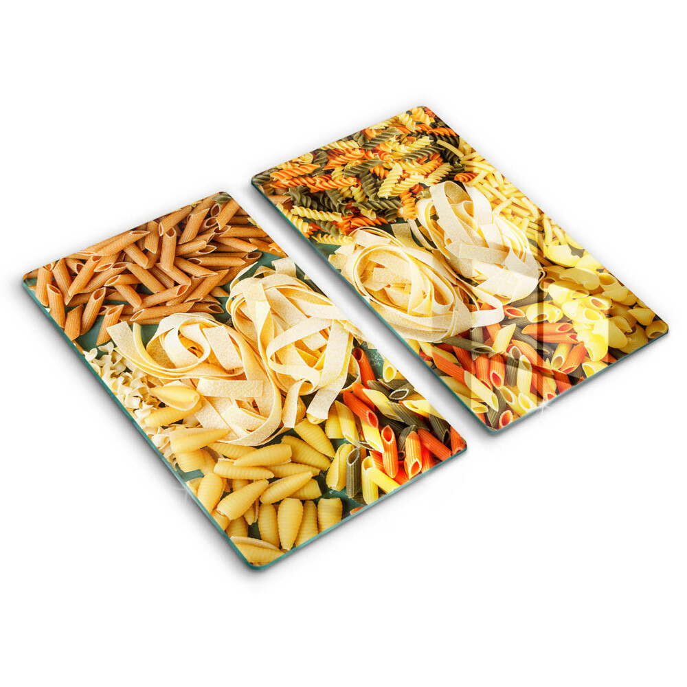 Glass worktop saver Different types of pasta