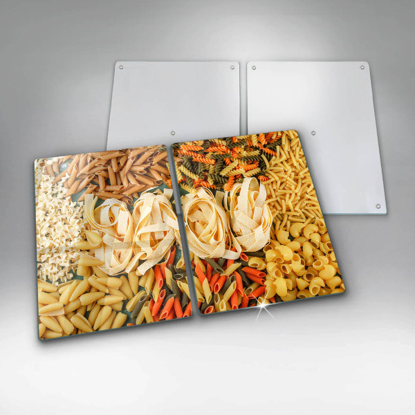 Glass worktop saver Different types of pasta