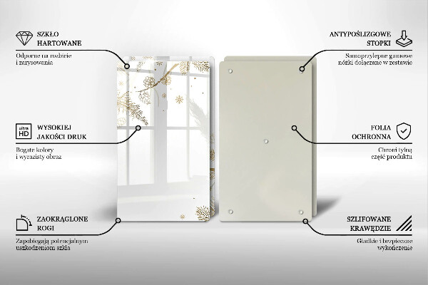 Glass worktop saver Winter decorations