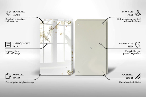 Glass worktop saver Winter decorations