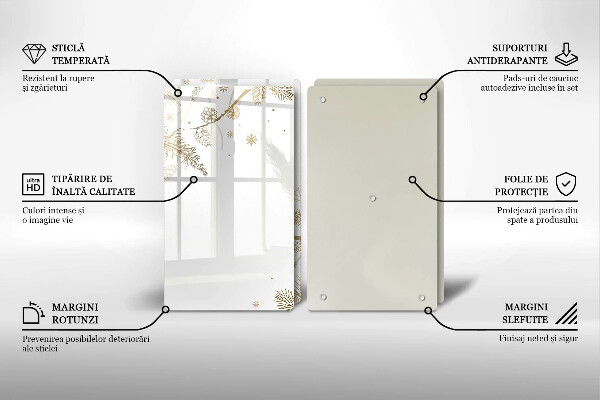 Glass worktop saver Winter decorations