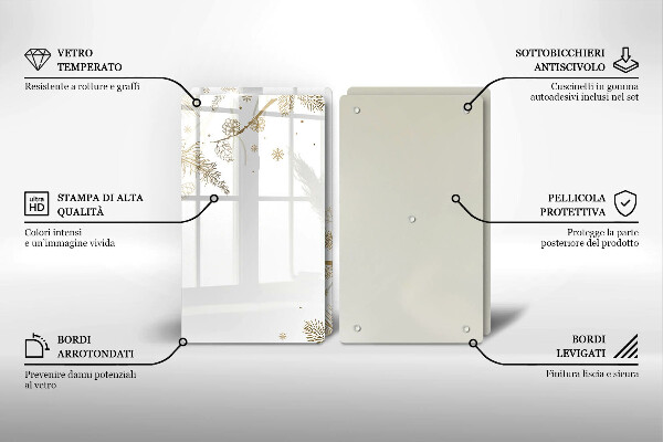 Glass worktop saver Winter decorations