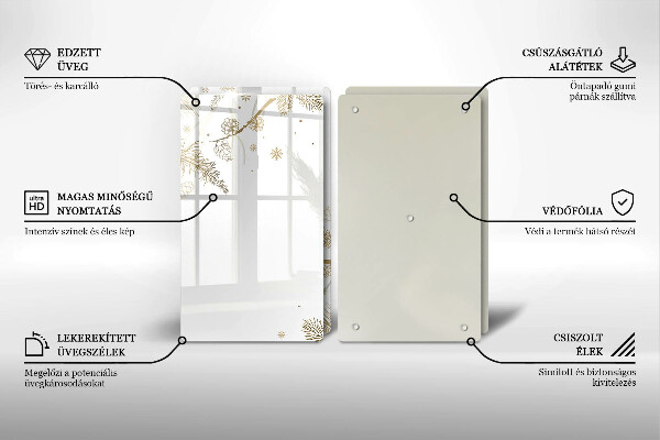 Glass worktop saver Winter decorations