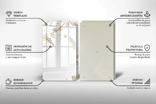 Glass worktop saver Winter decorations