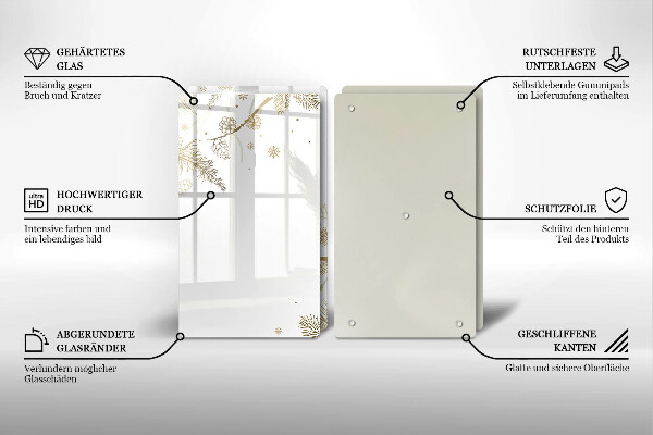 Glass worktop saver Winter decorations