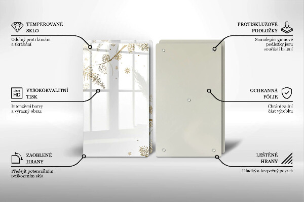 Glass worktop saver Winter decorations