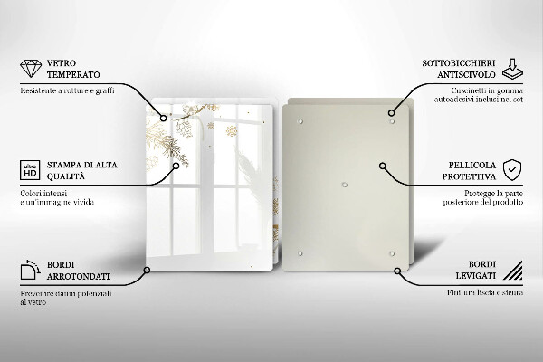 Glass worktop saver Winter decorations