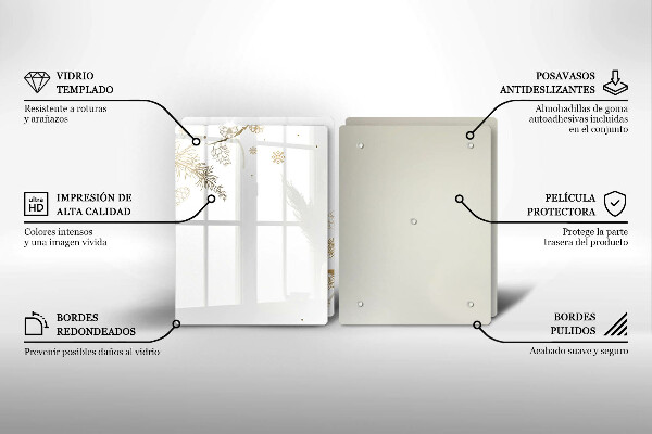 Glass worktop saver Winter decorations