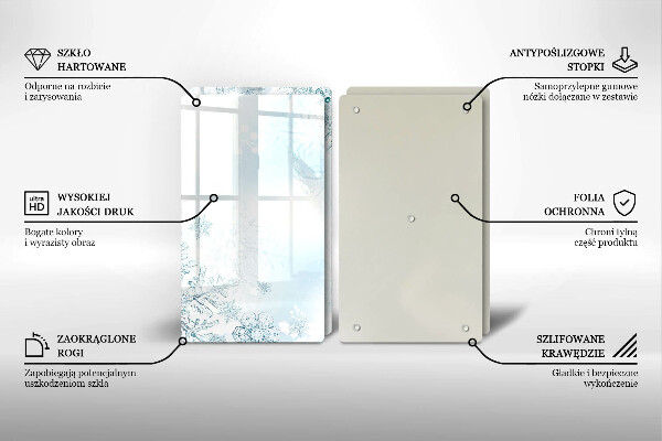 Glass worktop saver Snowflake