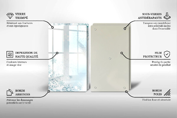 Glass worktop saver Snowflake