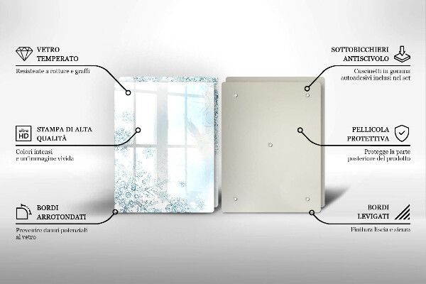 Glass worktop saver Snowflake