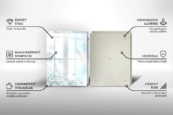 Glass worktop saver Snowflake