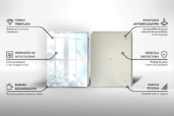 Glass worktop saver Snowflake