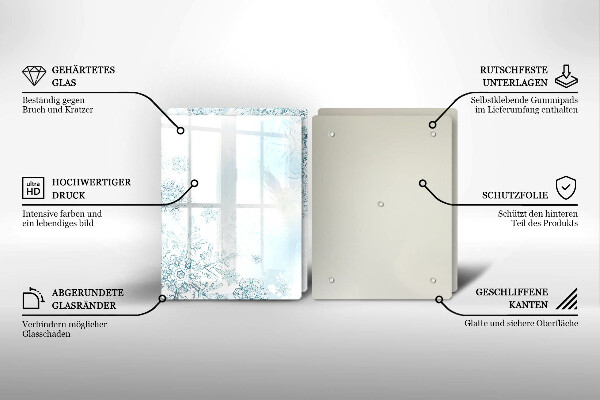 Glass worktop saver Snowflake