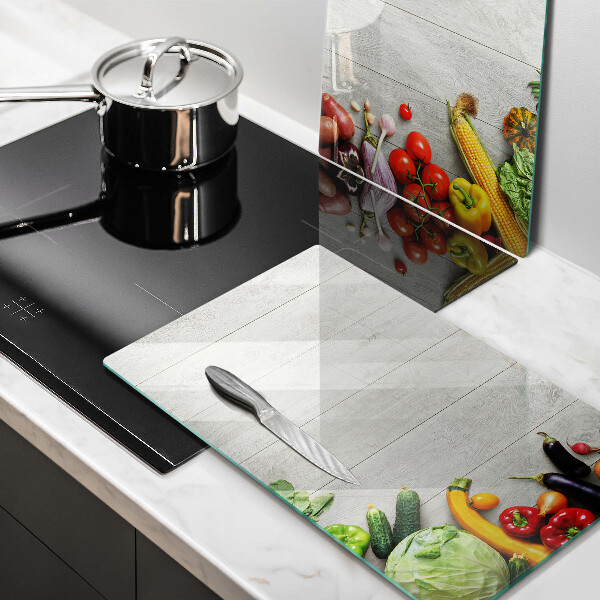 Kitchen worktop protector Vegetables on the boards