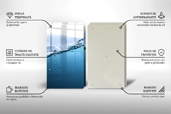 Worktop protector Blue water