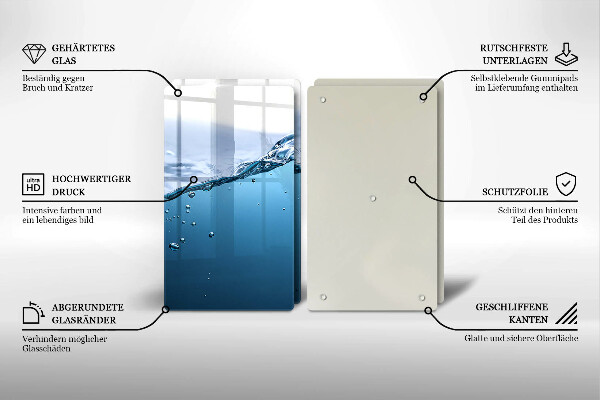 Worktop protector Blue water