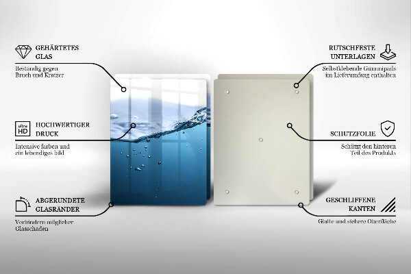 Worktop protector Blue water