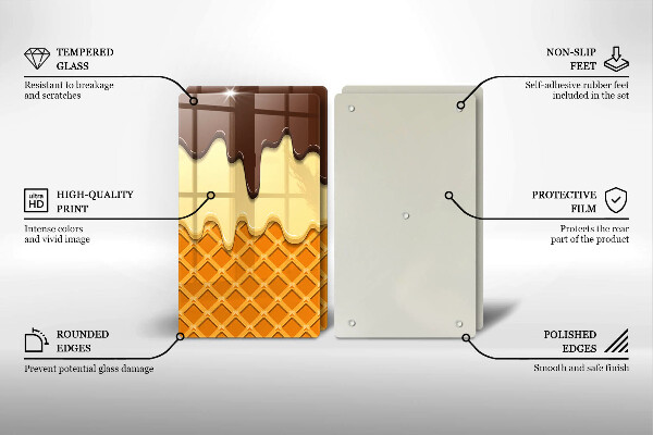 Worktop protector Illustration of ice cream