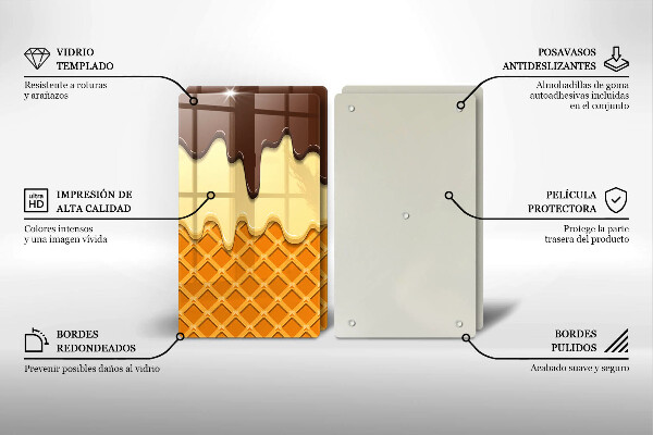 Worktop protector Illustration of ice cream