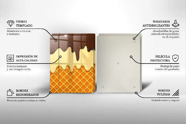 Worktop protector Illustration of ice cream