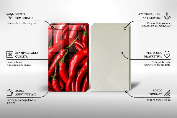 Worktop protector Hot chili peppers