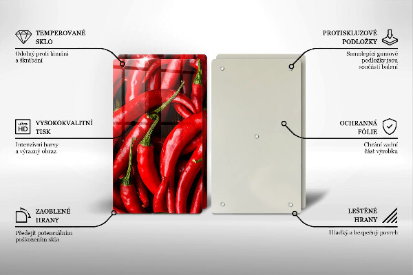 Worktop protector Hot chili peppers