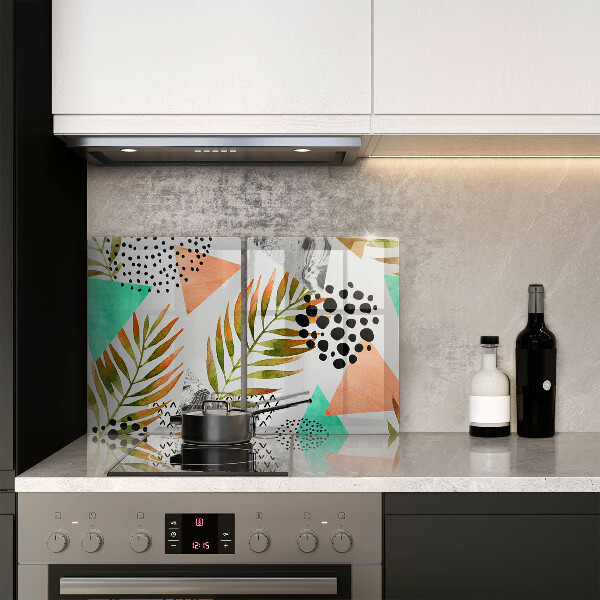 Kitchen worktop protector Boho leaves pattern