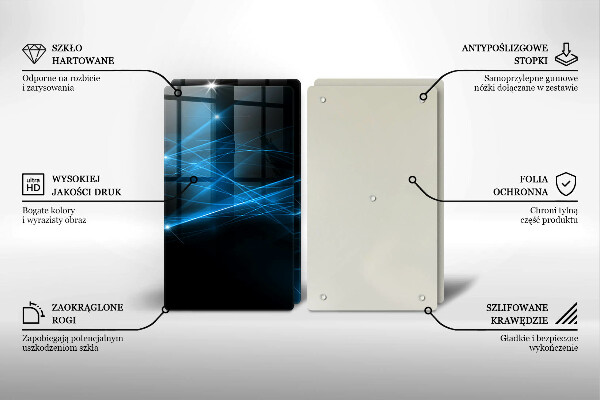 Kitchen worktop saver Blue smoke abstraction