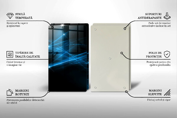 Kitchen worktop saver Blue smoke abstraction