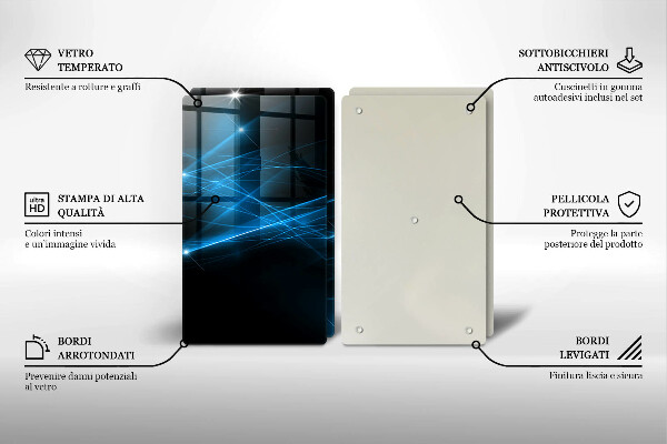 Kitchen worktop saver Blue smoke abstraction