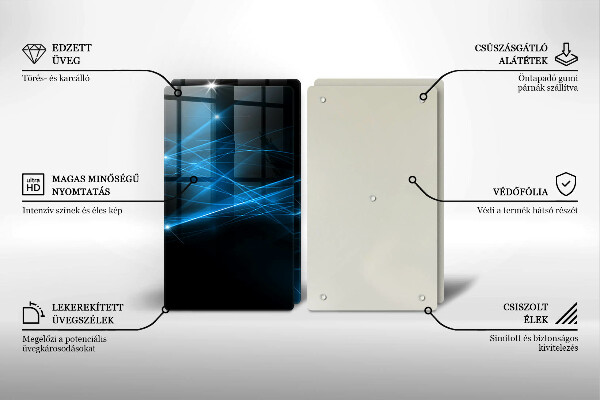 Kitchen worktop saver Blue smoke abstraction