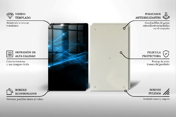 Kitchen worktop saver Blue smoke abstraction