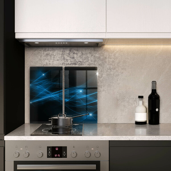 Kitchen worktop saver Blue smoke abstraction