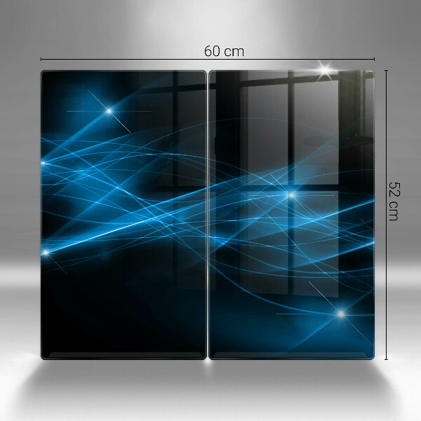 Kitchen worktop saver Blue smoke abstraction