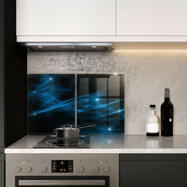 Kitchen worktop saver Blue smoke abstraction