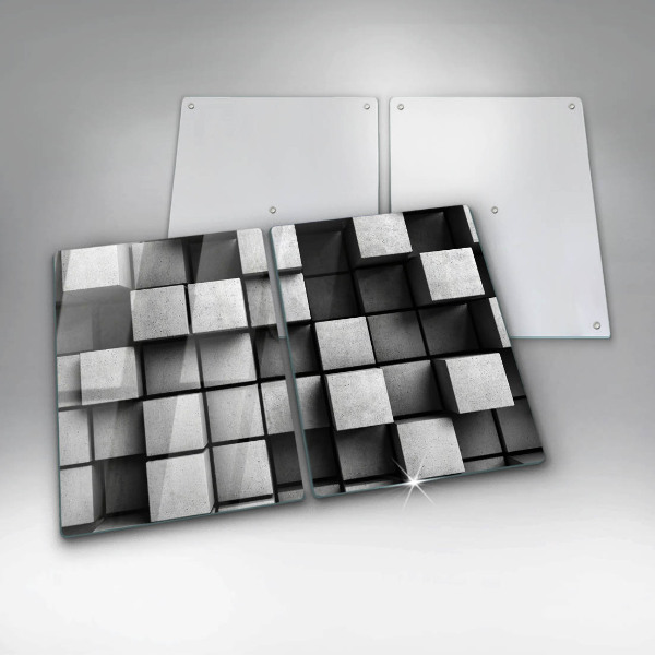 Kitchen worktop saver 3D square abstraction