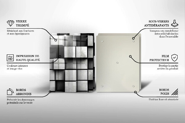 Kitchen worktop saver 3D square abstraction