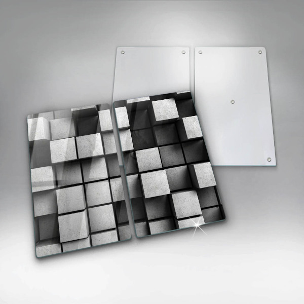 Kitchen worktop saver 3D square abstraction