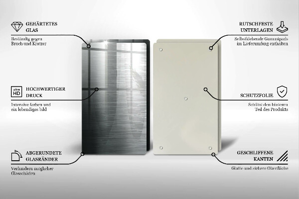 Kitchen worktop saver Metal texture